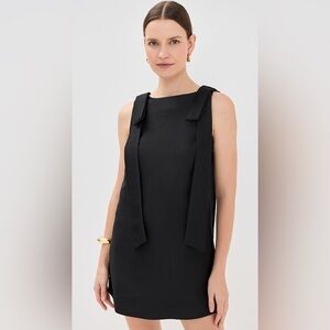 ALIGNE Fern Bow Mini Dress in Black, Size 4